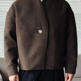 MINIMALIST WOOL COLLARLESS JACKET | BLACK FRIDAY WEEK DEAL