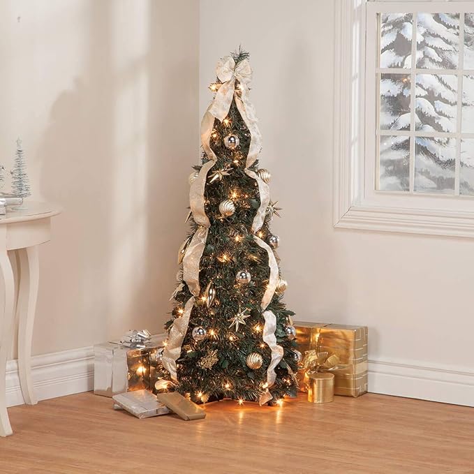Retractable Christmas Tree (decorated and illuminated) - CYBER MONDAY SALE