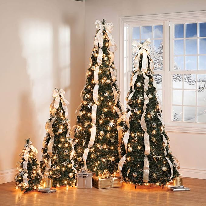 Retractable Christmas Tree (decorated and illuminated) - CYBER MONDAY SALE