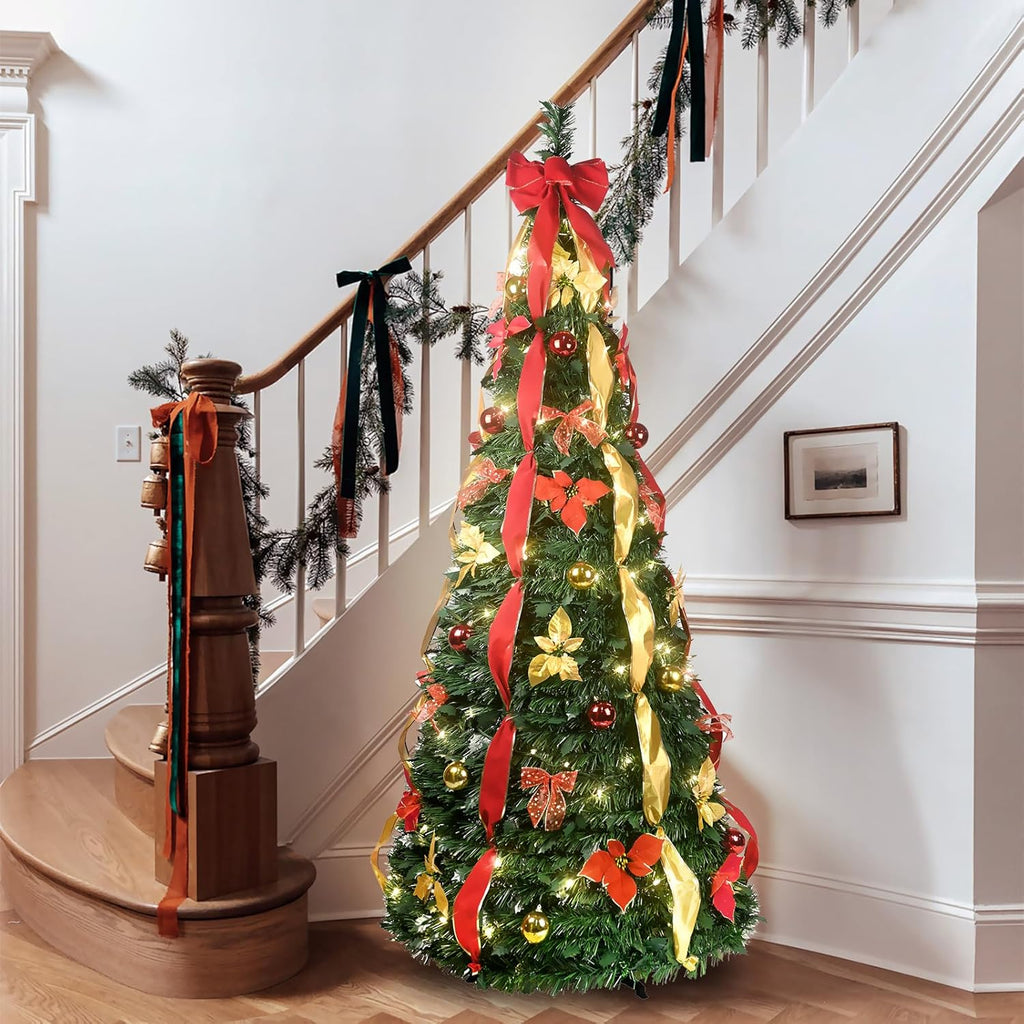 Retractable Christmas Tree (decorated and illuminated) - CYBER MONDAY SALE