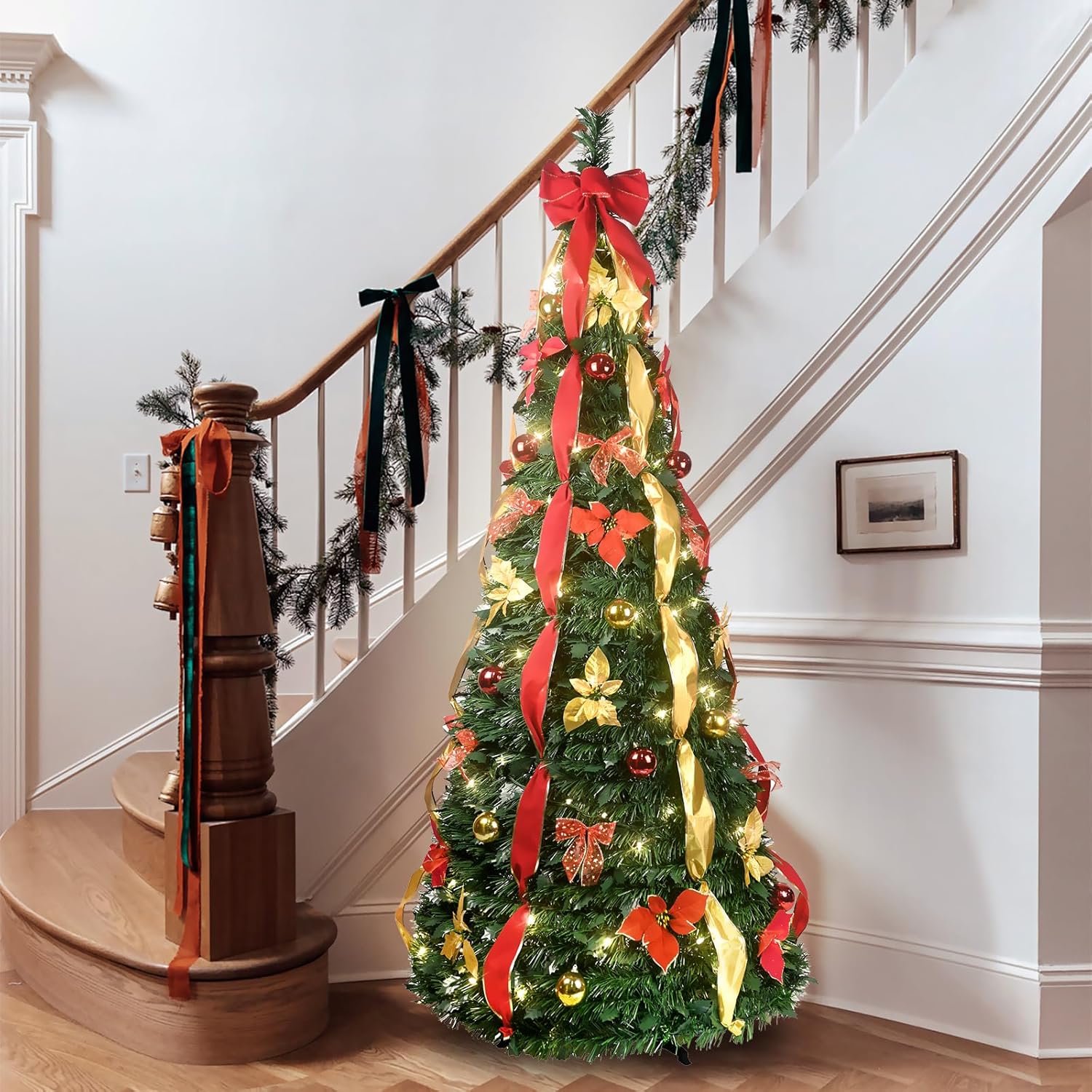 Retractable Christmas Tree (decorated and illuminated) - CYBER MONDAY SALE