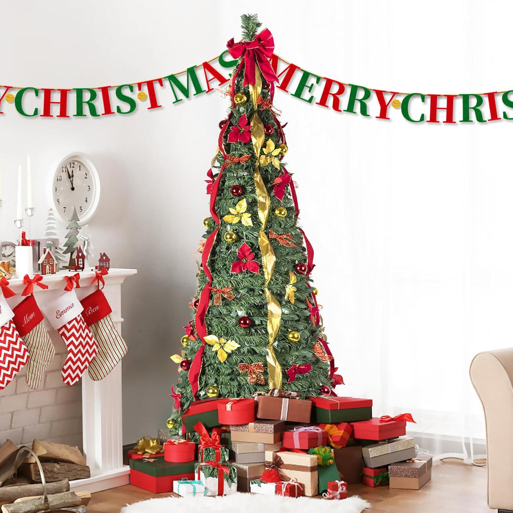 Retractable Christmas Tree (decorated and illuminated) - CYBER MONDAY SALE